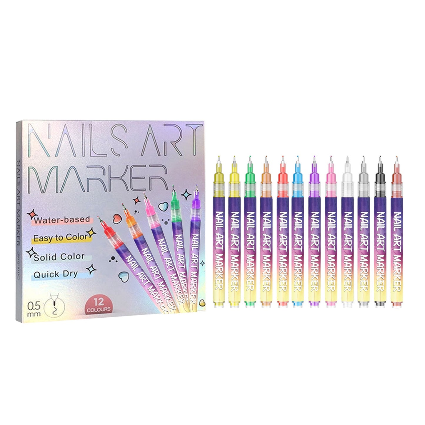 ⚽ Game Day Soccer Nail Art Pens | Paint Team Colors In Seconds