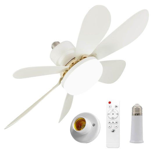 🏆LAST DAY SALE 50% OFF🔥 40W LED Ceiling Fan Light – 20.5” Ultra-Quiet with Remote 🎯 | E27 + FREE B22 Adapter 🔌 | For Bedroom 😴, Kitchen 👩‍🍳 & Garage 🛠️ – UK Ready! 🇬🇧
